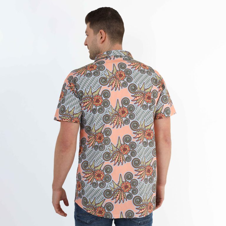 Batik overhemd Batikkie, achterkant