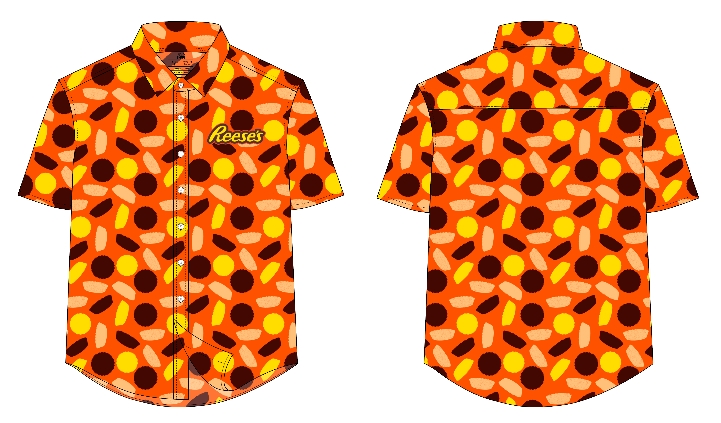 Digitale mock-up van de Reese's blouse, voor- en achterkant
